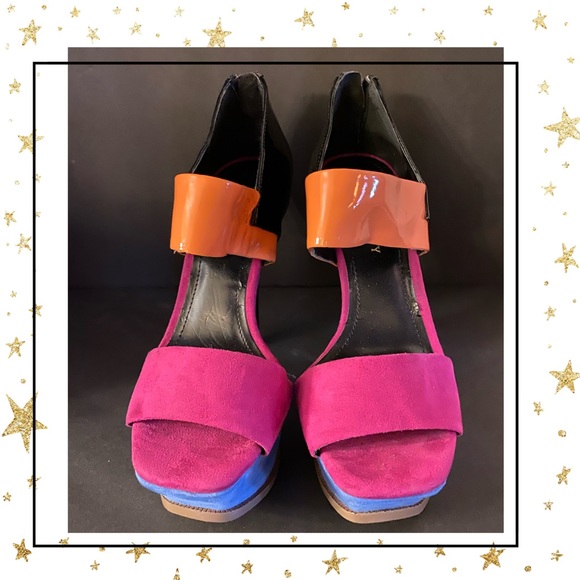 Sole Society Patent Suede Platform Heels 5 - Picture 4 of 7